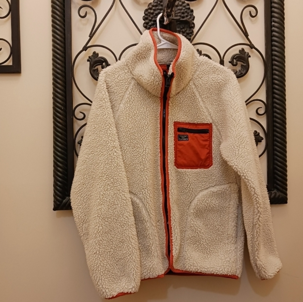 Abecrombie & Fitch Retro Faux Fur Heavy Sweater size Small for Men Unisex - Picture 10 of 11